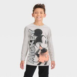 Boys' Disney Mickey Mouse Long Sleeve Graphic T-Shirt